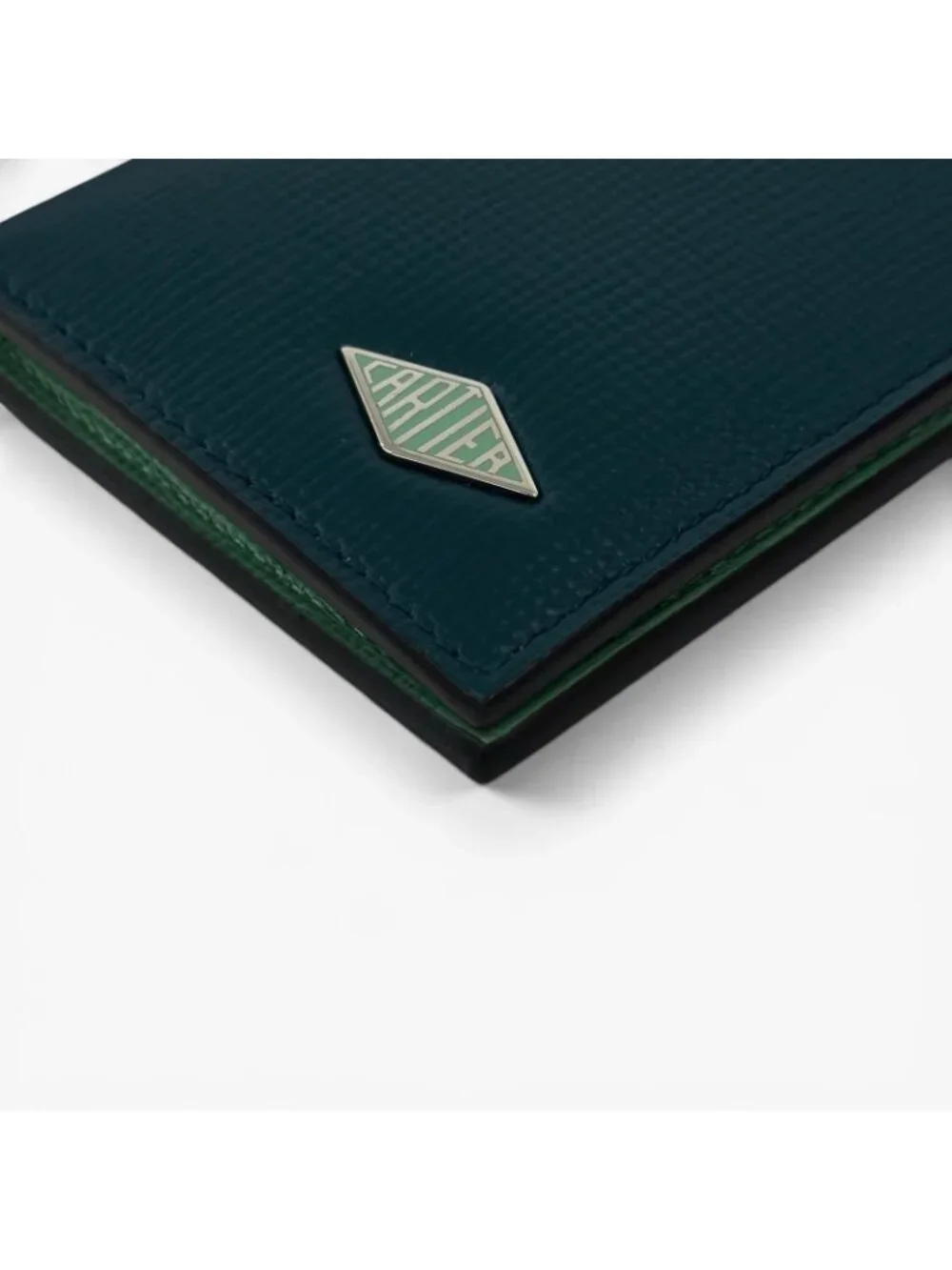 Cartier Losange Holder Leather Card Case Dark Green